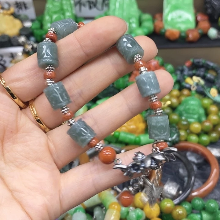 翡翠未镶嵌耳饰手链35