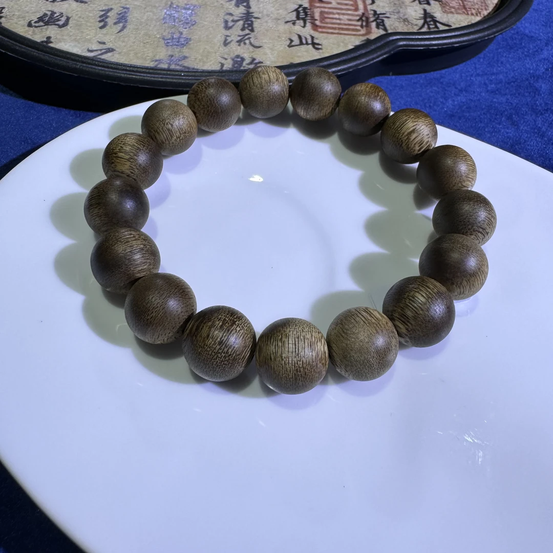 沉香天然海南莺歌绿奇楠-珠径12mm-CX023