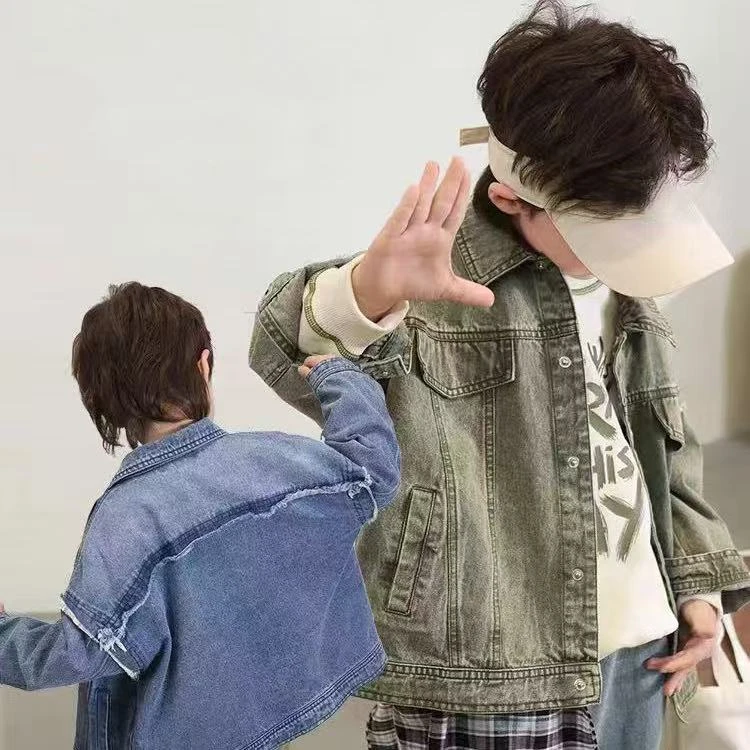 MYC430032【现货春款】韩版儿童水洗牛仔外套