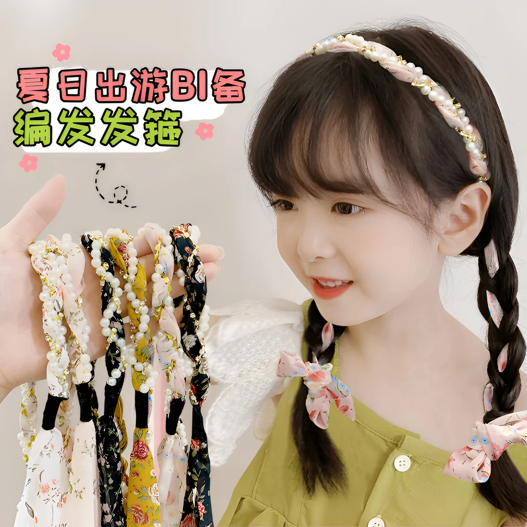 甜美碎花发带丝巾绑发头饰女夏天百搭飘带发饰2025新款高级感发箍