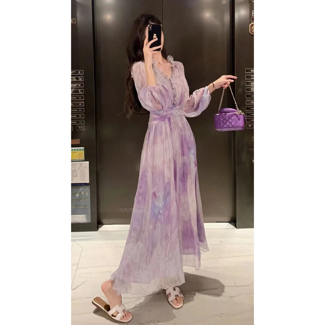 901-960豆豆家2024春夏新款仙女连衣裙网红同款长裙仙女裙