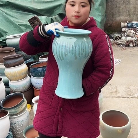 口21高38瑕疵盆子