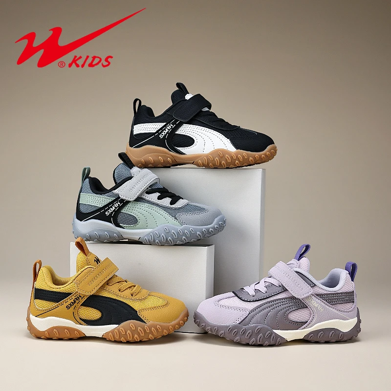 双星男童棉鞋子秋冬季新款皮面男孩德训鞋儿童二棉阿甘鞋90221