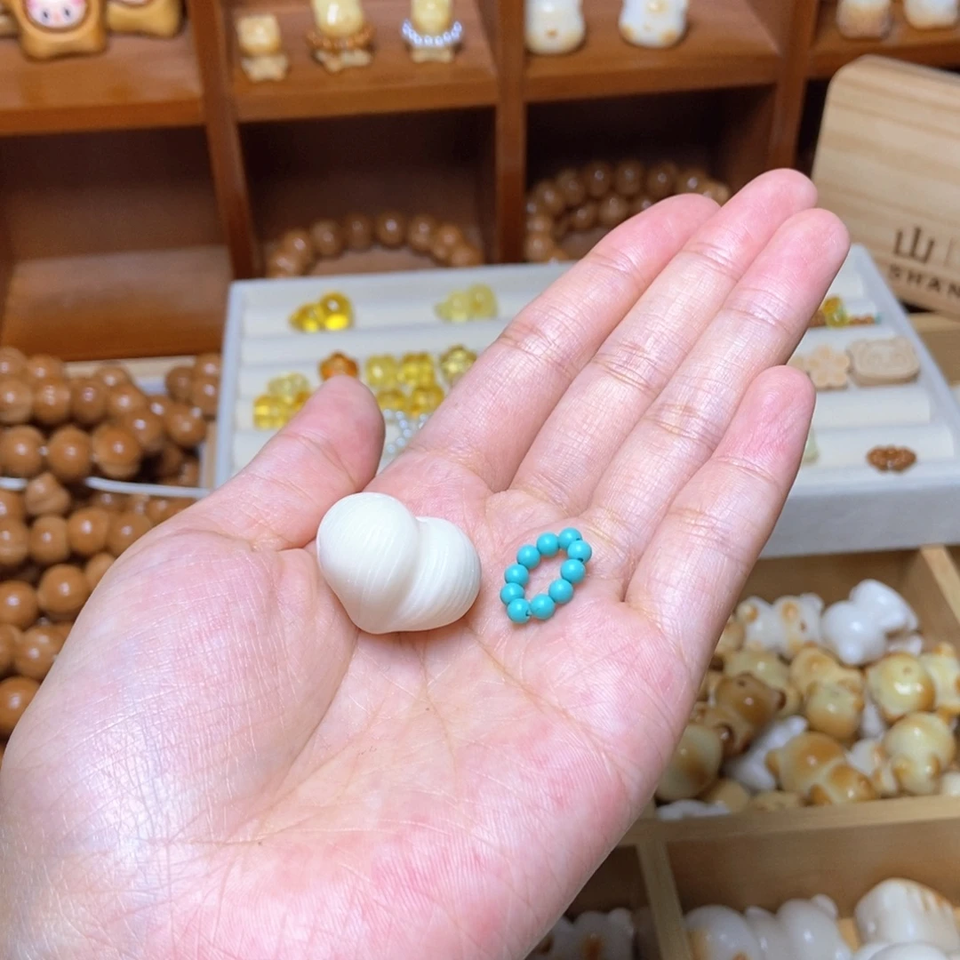 少***点吊坠猴头核桃牙果拉丝爱心 菱镁矿卡环