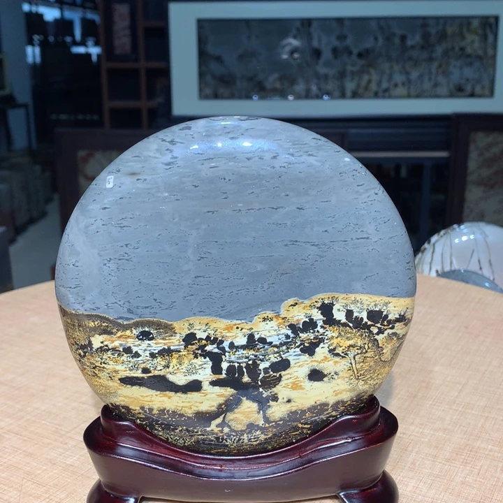 ，广西国画石摆件，收藏观赏