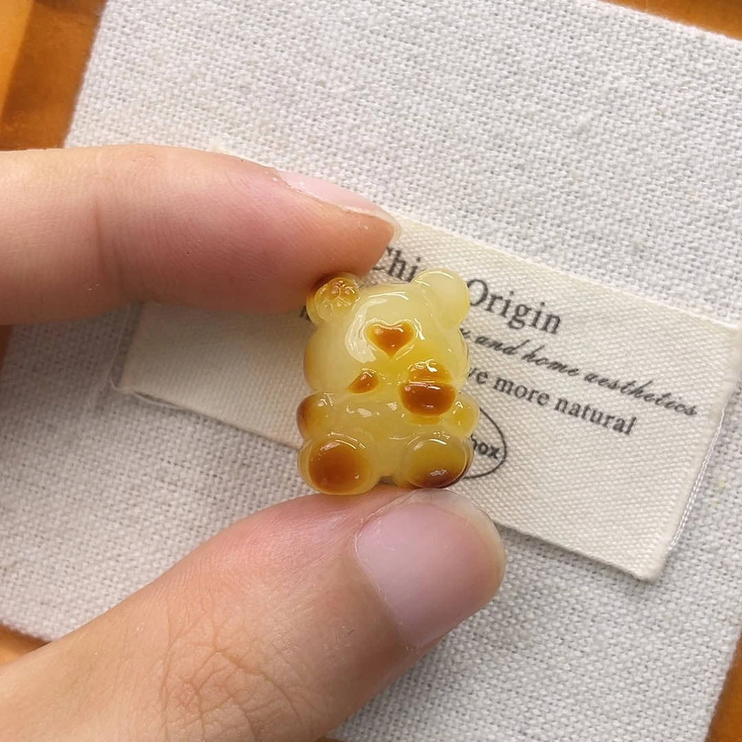 未镶嵌琥珀珠宝奇石干饭小熊