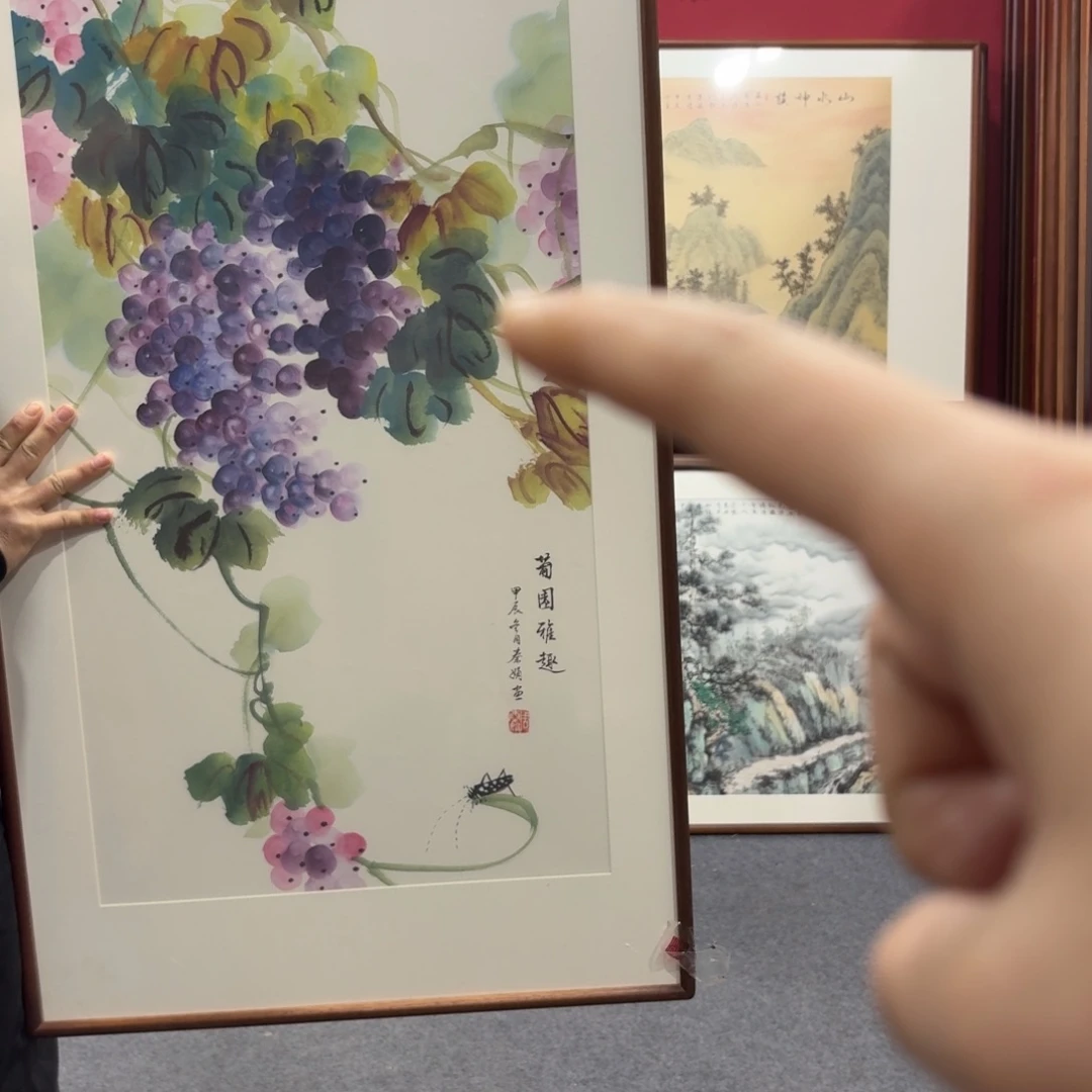 国画带框绘画120/60尺寸