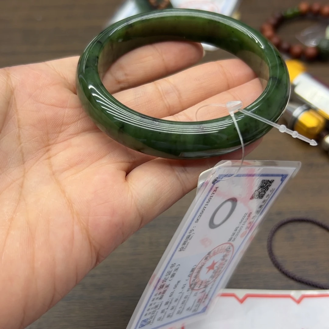 和田玉手镯未镶嵌59.4圈围346