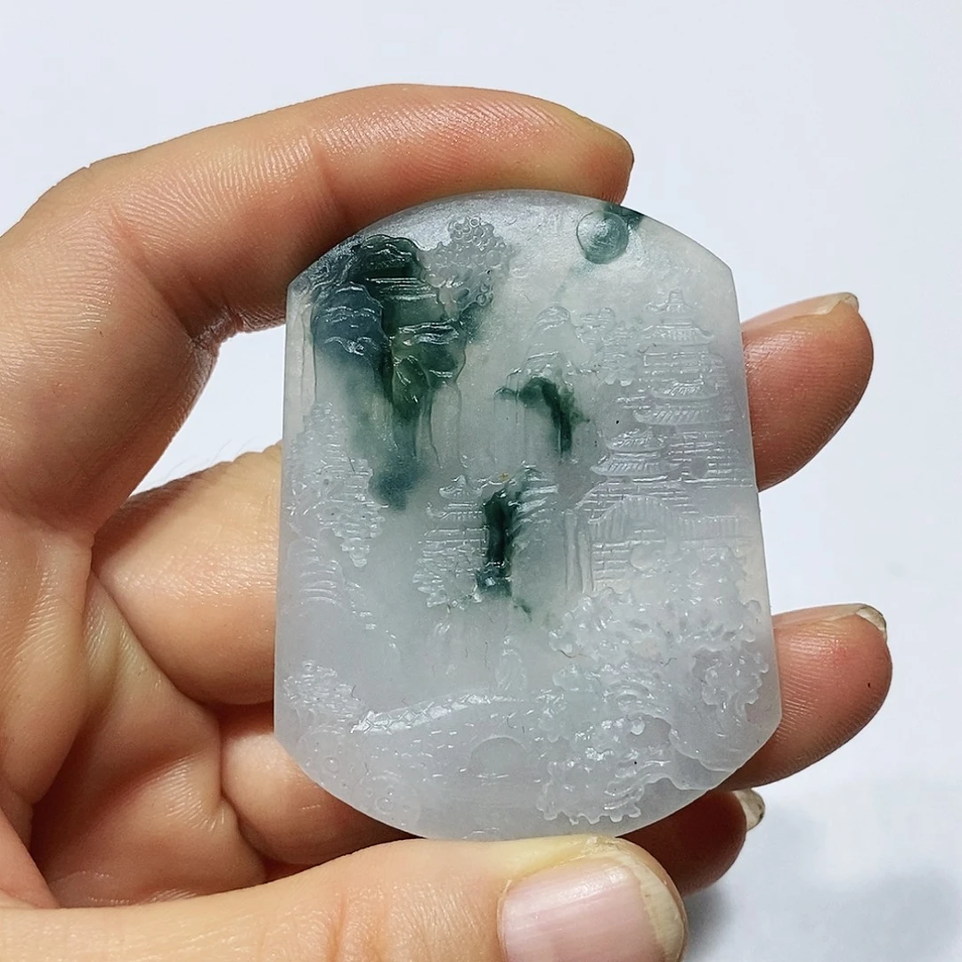 定制翡翠未镶嵌翡翠吊坠