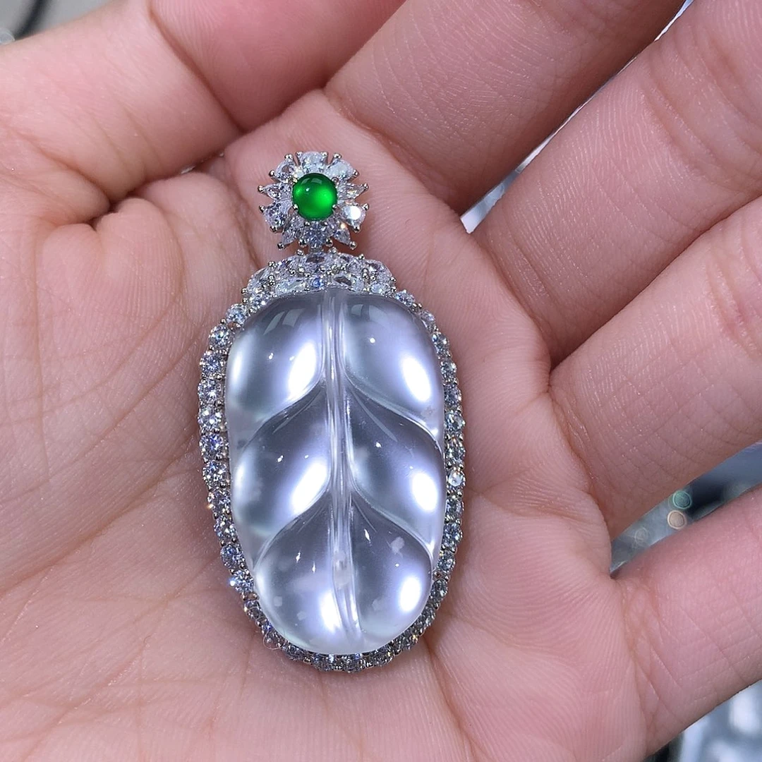 石英质玉颈饰银S925镶嵌33