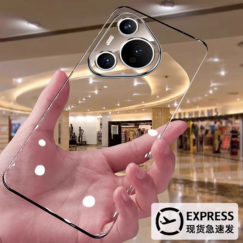 适用华为pura80pro手机壳新款无边框80Ultra简约透明超薄防摔70套