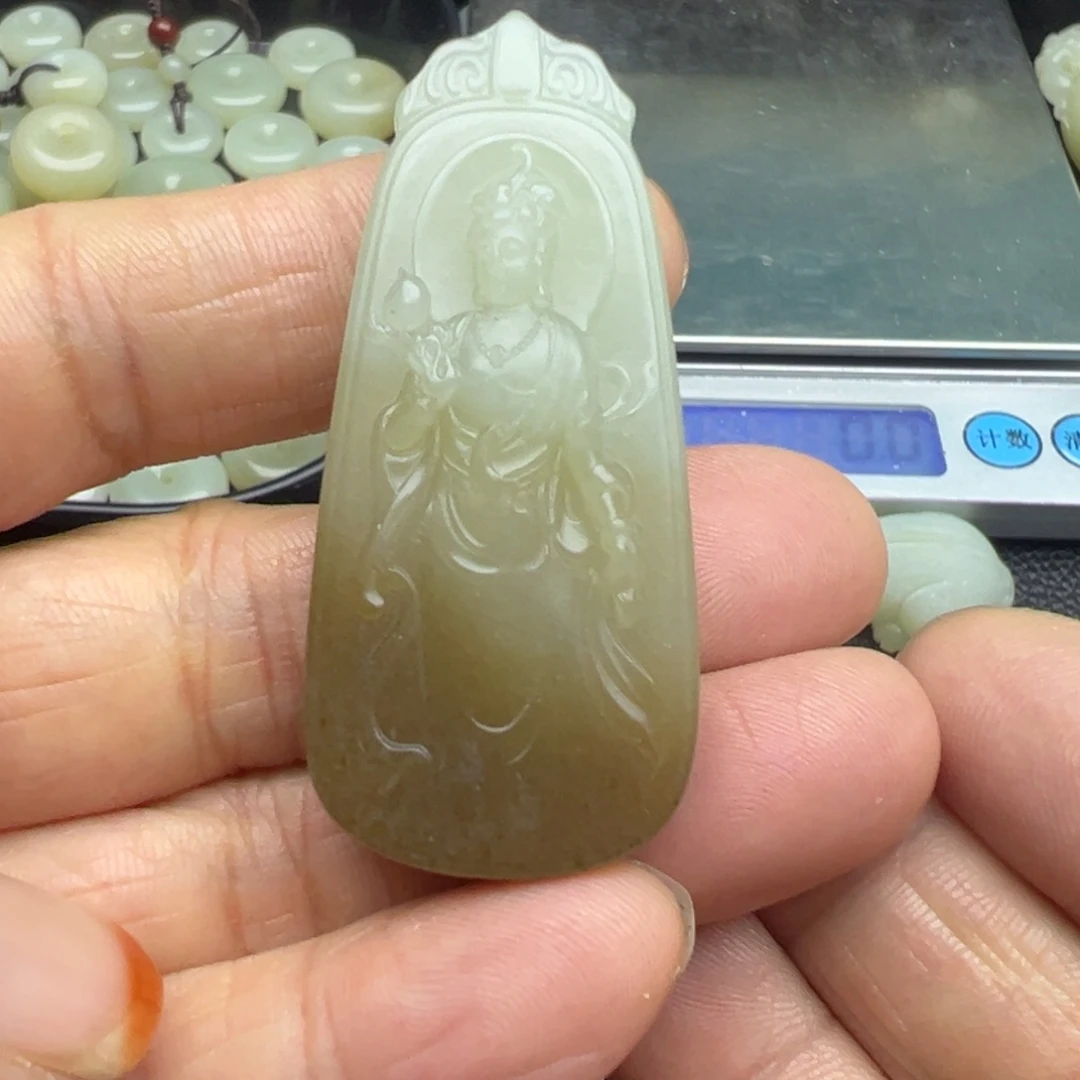 和田玉（糖玉）未镶嵌吊坠(不含链)