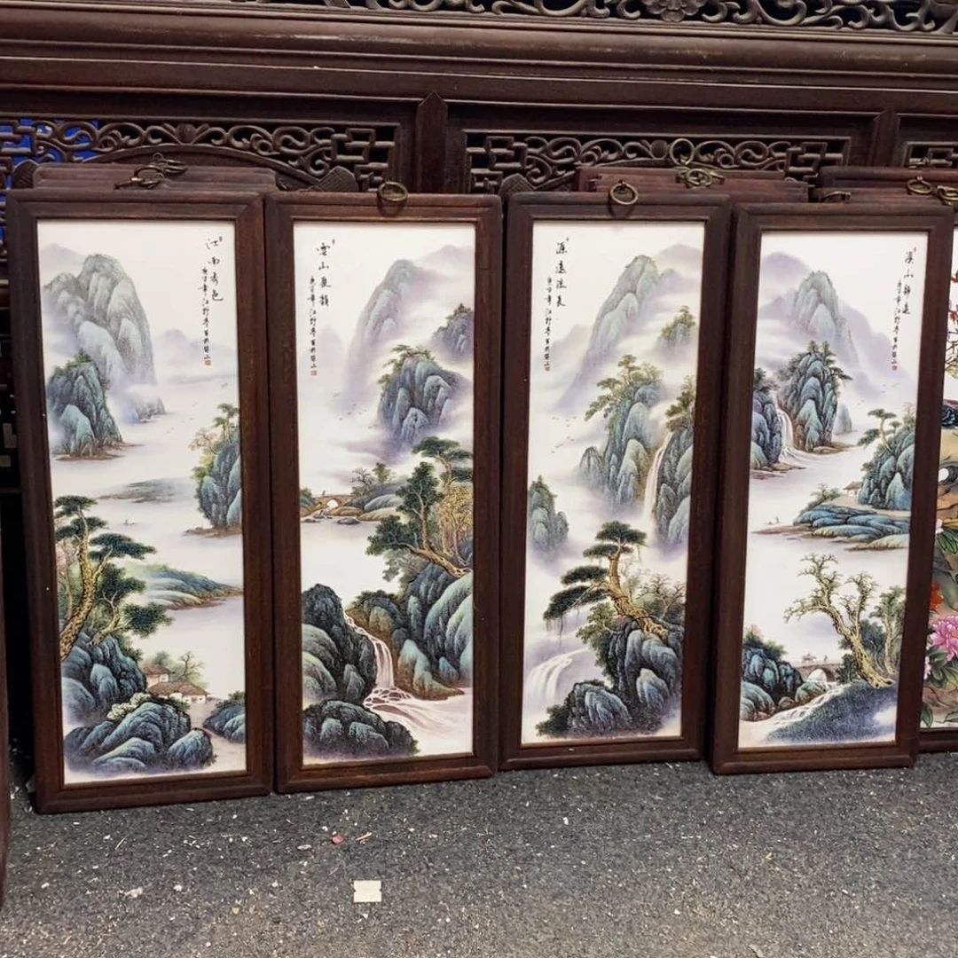 瓷片55*21*4 景德镇瓷板画柴窑烧制