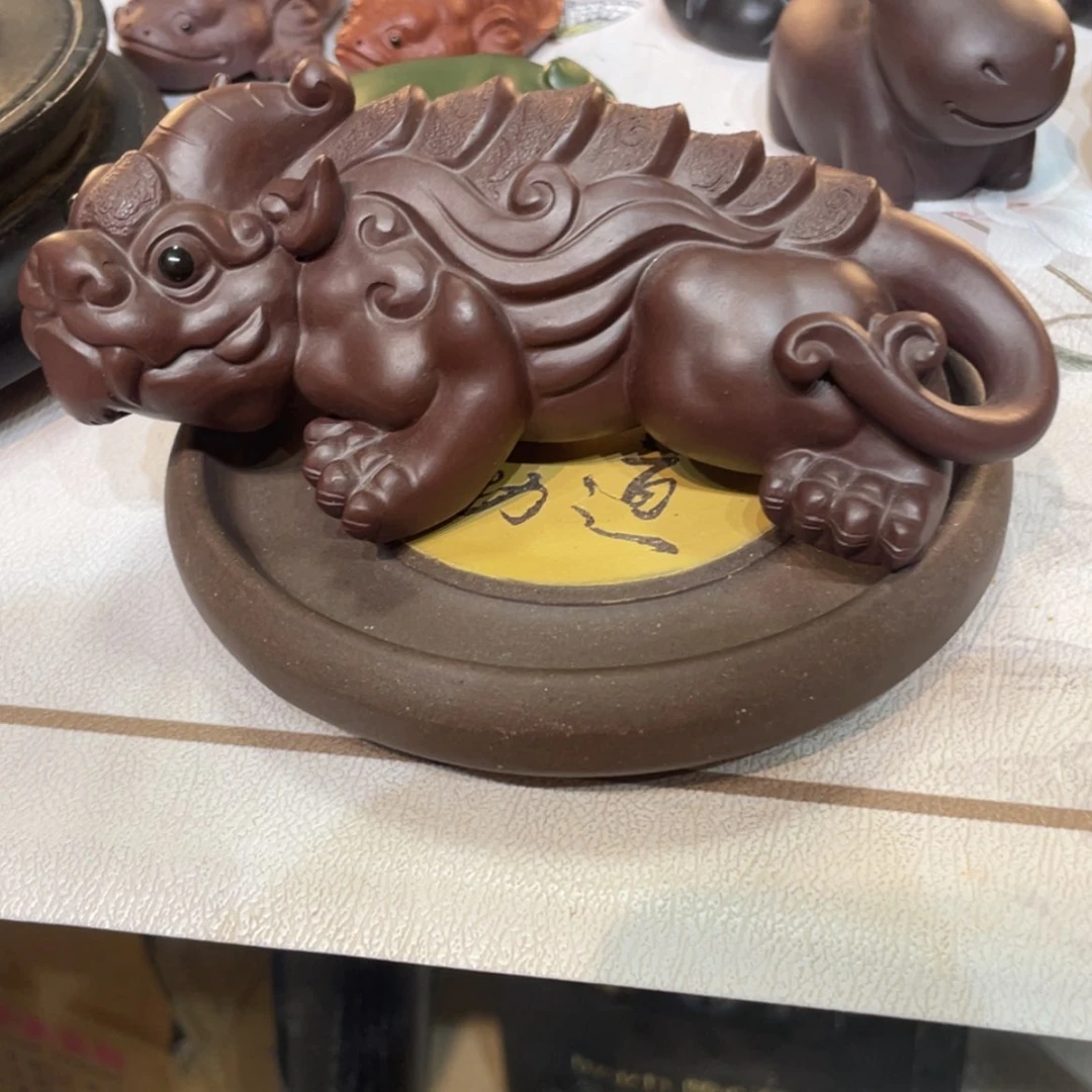 【闪购商品】紫砂茶宠从***书紫泥长貔貅