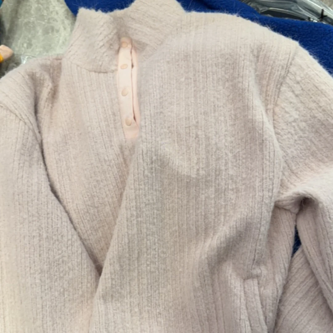 ［小小布］no退换-东大门正品b5a粉色高领毛衣