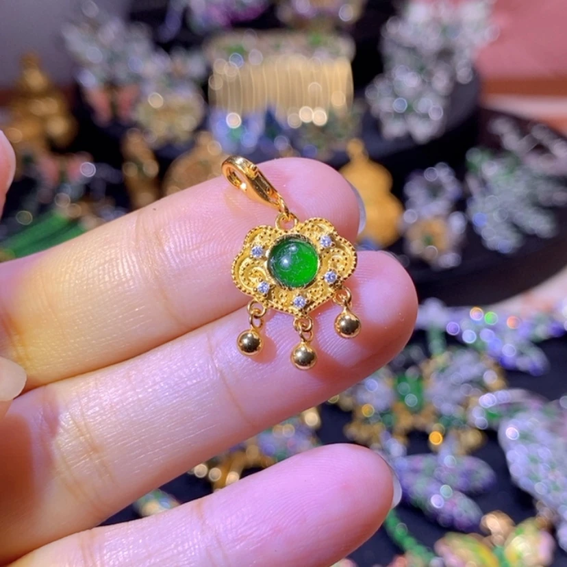 【闪购商品】翡翠挂件银S925镶嵌