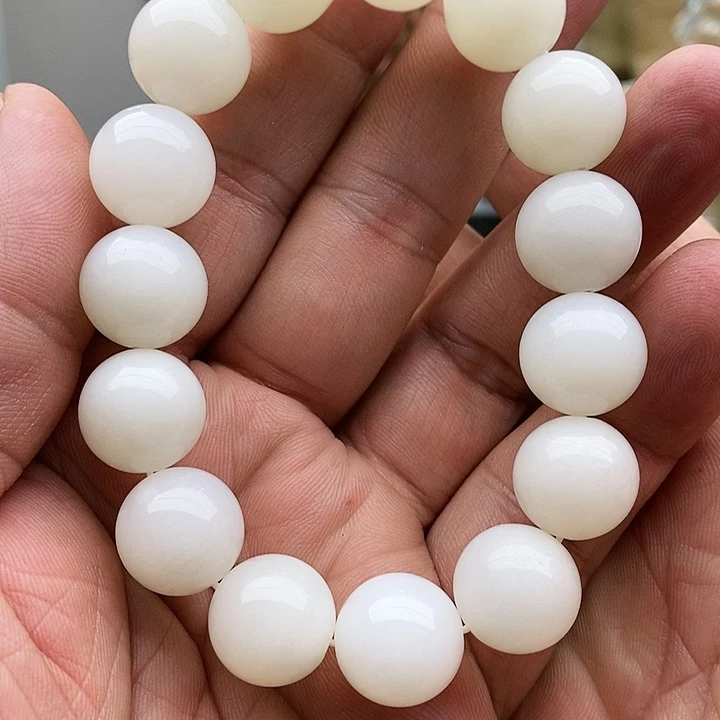 【闪购商品】未镶嵌手链和田玉15白