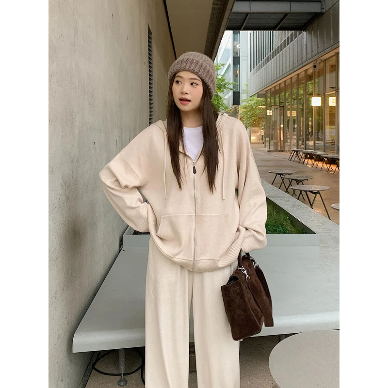 【ALINDM年终大清仓】胖mm连帽卫衣外套秋冬200斤长袖拉链开衫LZ008