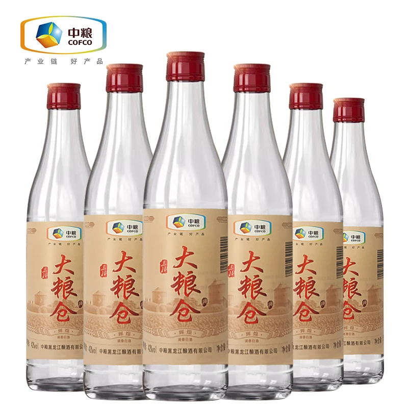 东北大粮仓中粮东北大粮仓白酒42度老百姓口粮酒1*1242度500