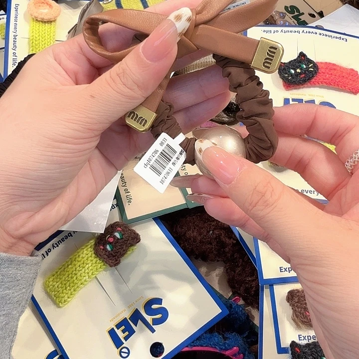 棕色皮蝴蝶结面膜圈