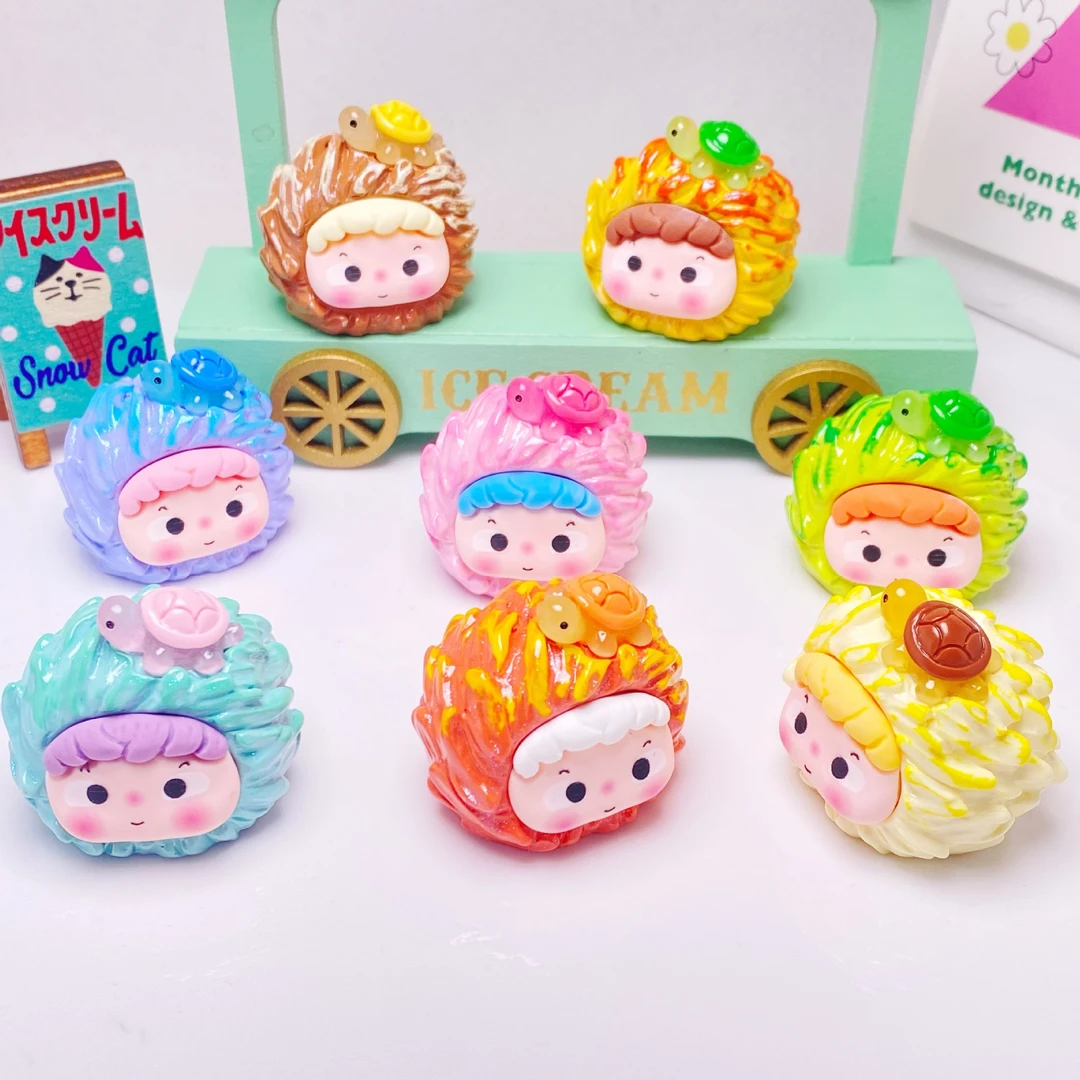 实色立体稻草人仔仔DIY饰品配件萌粒摆件潮玩挂件