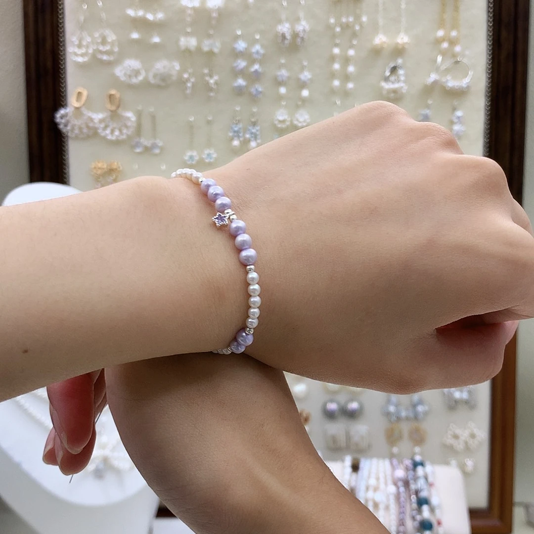 耳饰淡水珍珠银S925镶嵌