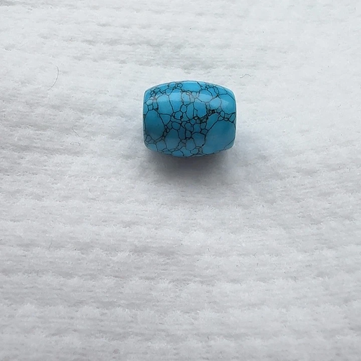 尺寸：13/15➕蓝网花纹直切桶珠 单珠一颗