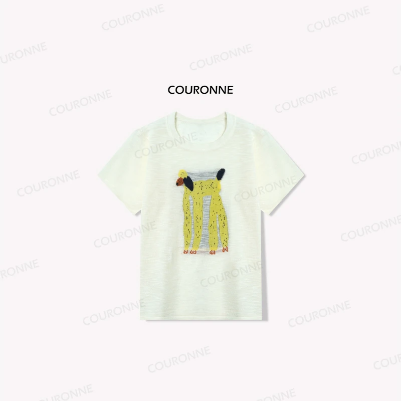 【长腿贵宾犬】夏季新款设计感贵宾犬圆领短袖T恤上衣33839