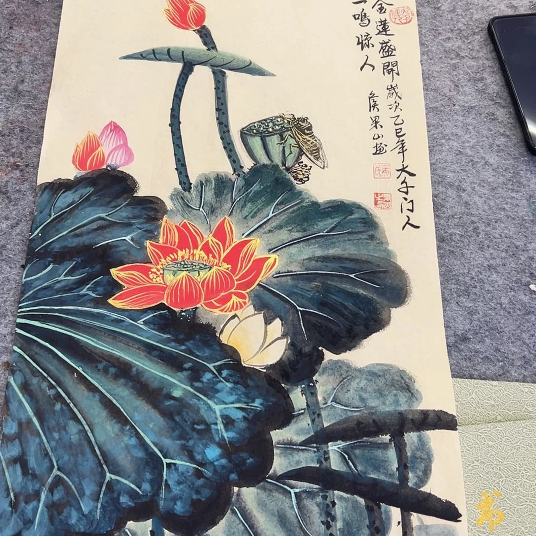 国画侯果山老师手绘国画作品慧