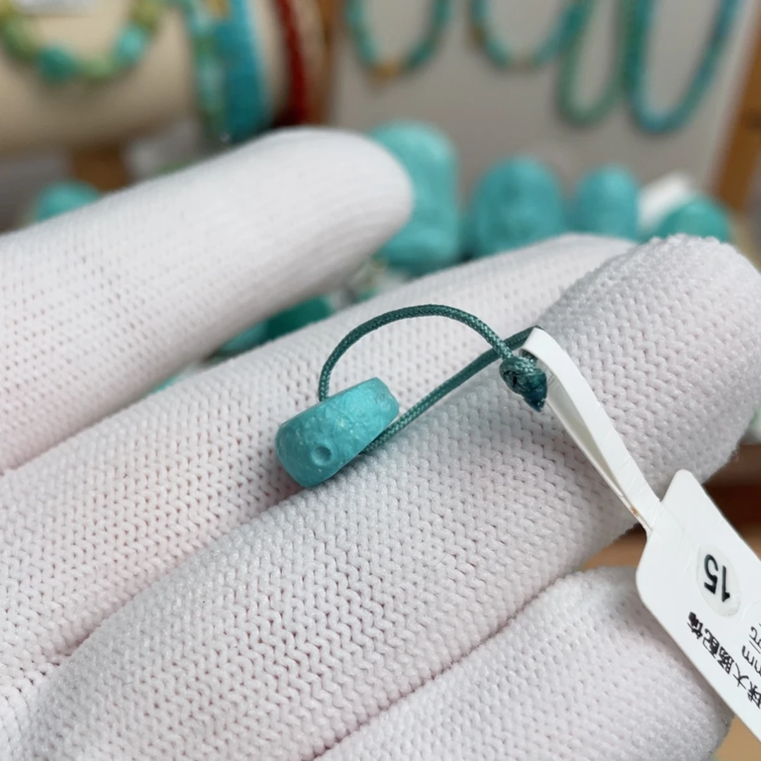 绿松石未镶嵌福利雾霾蓝大肠配珠卡11