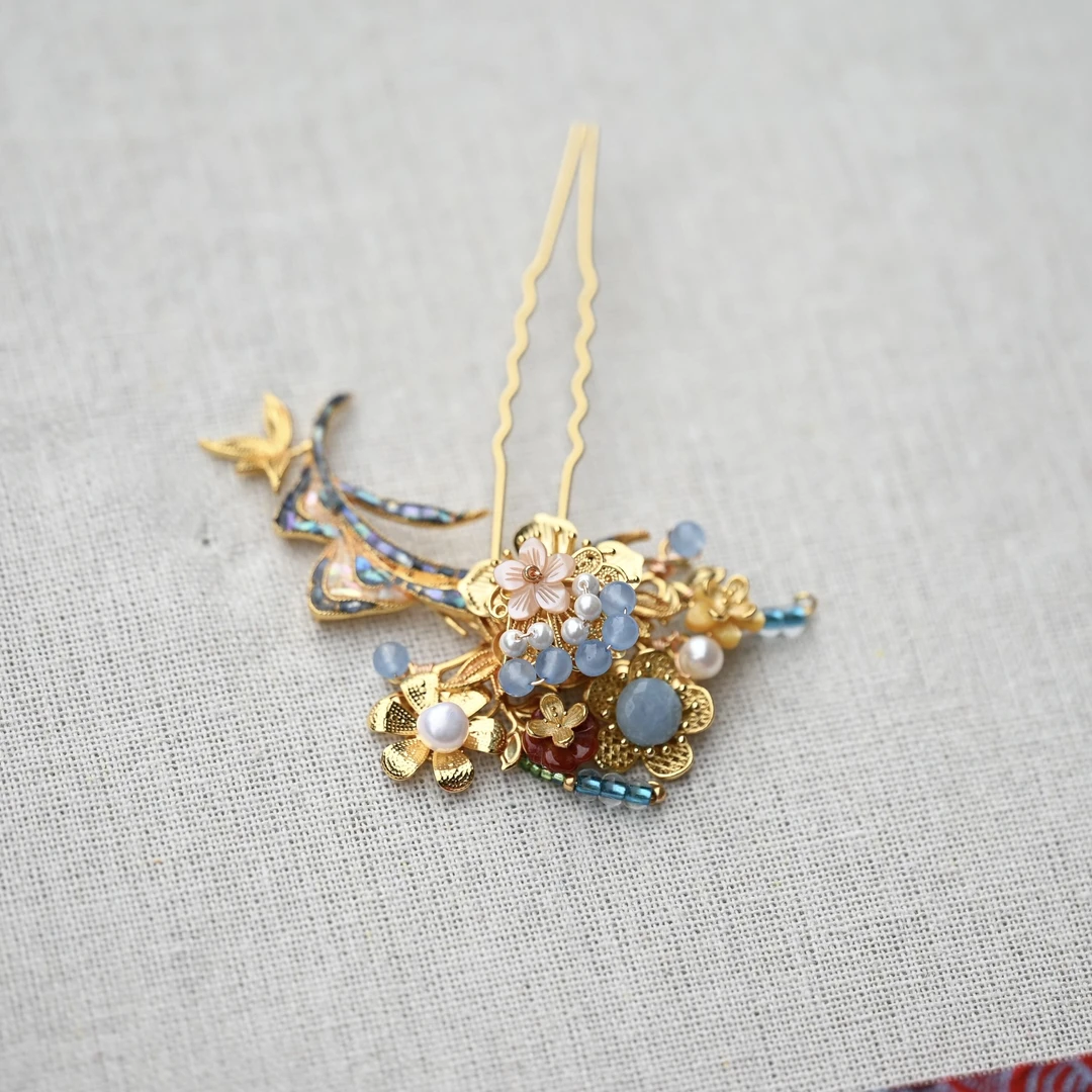 稷氏小筑   碧水   古风发饰发钗古典头饰