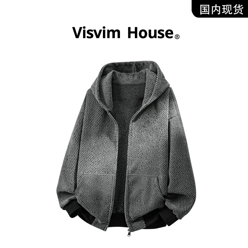 【品牌现货撤柜】VISVIM WINGS春秋季新款连帽针织开衫夹克外套男士
