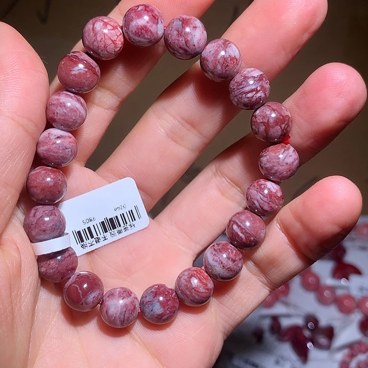 天然辰砂原石手串