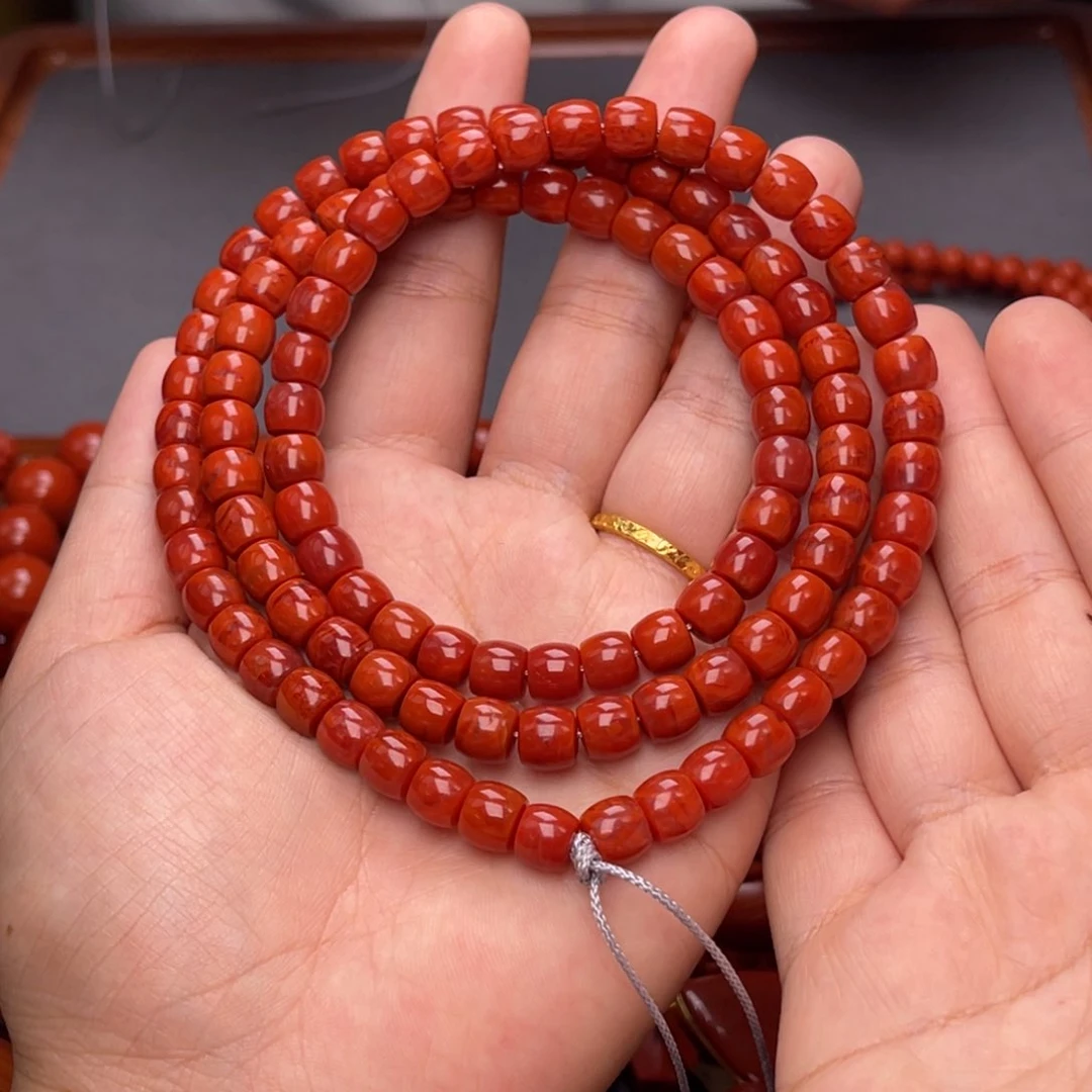 未镶嵌配饰卡7.5毫米南红玛瑙