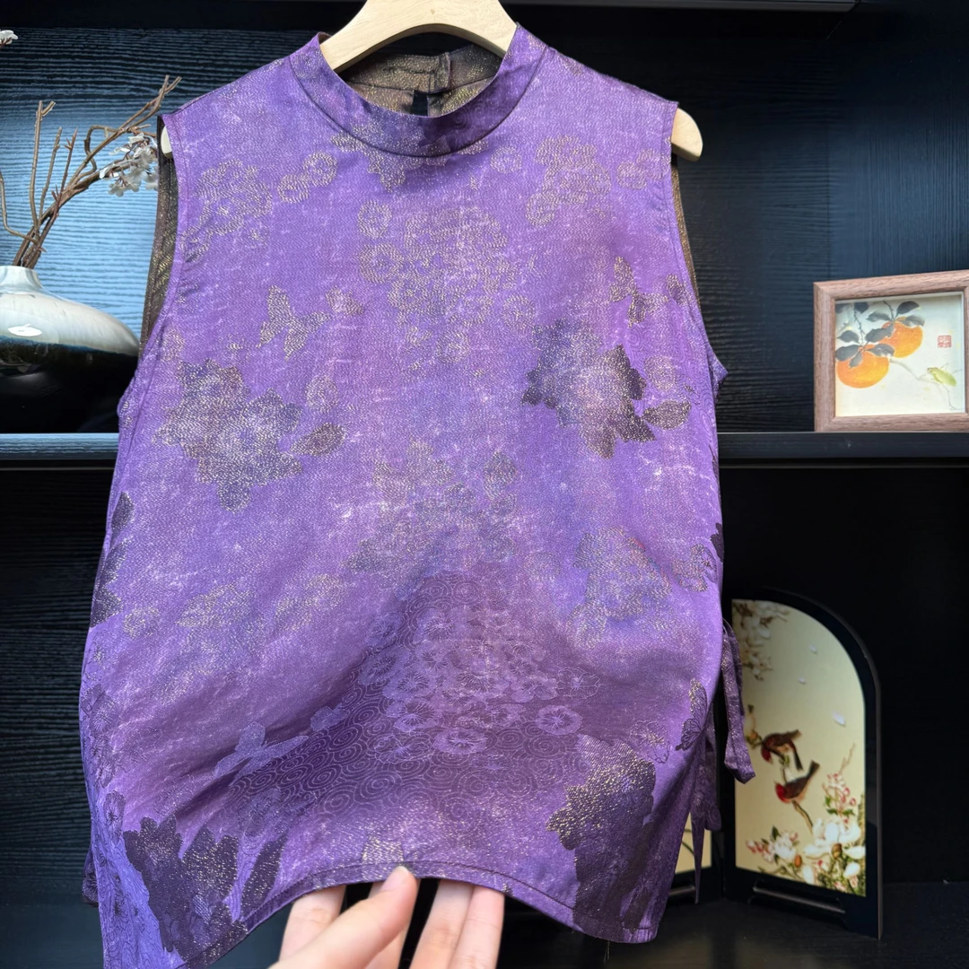 【幻紫】中式改良复古气质小衫2588