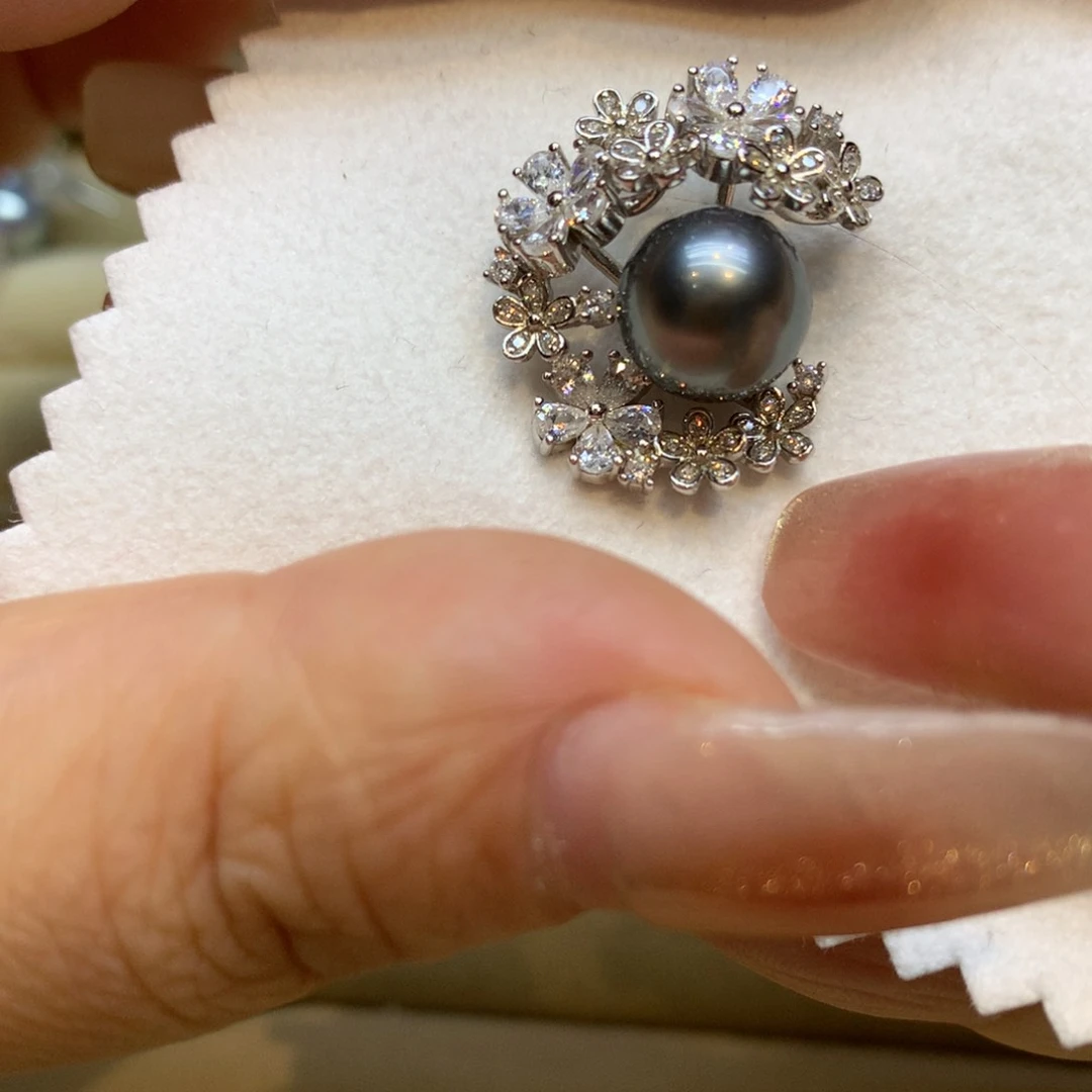 颈饰银S925镶嵌海水珍珠