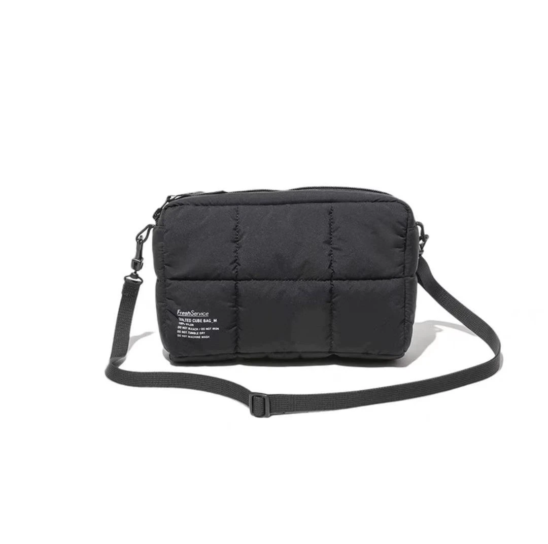 日单Fresh Service QUILTED 南贵之尼龙防撕裂立方体单肩斜挎包