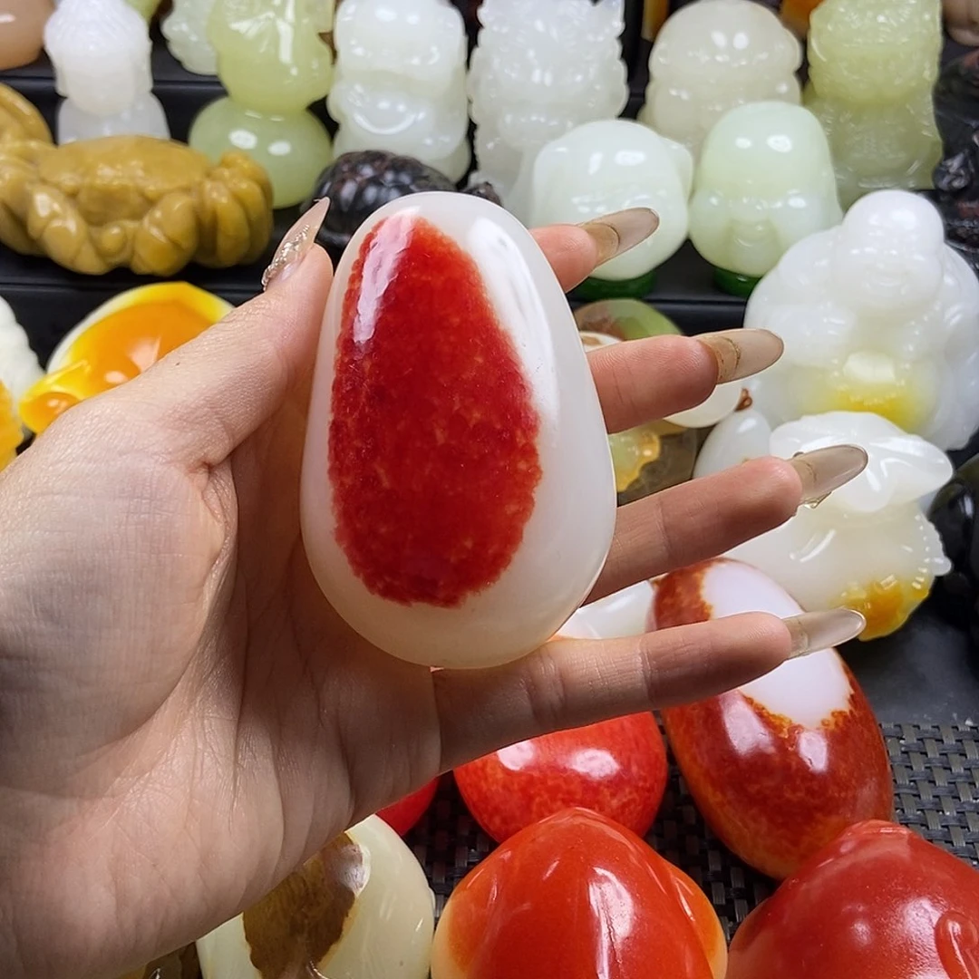 无花朵原石雕刻把件