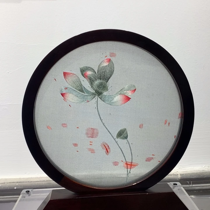 织绣纯手工制作的和和美美