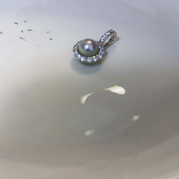 吊坠(不含链)银S925镶嵌海水珍珠