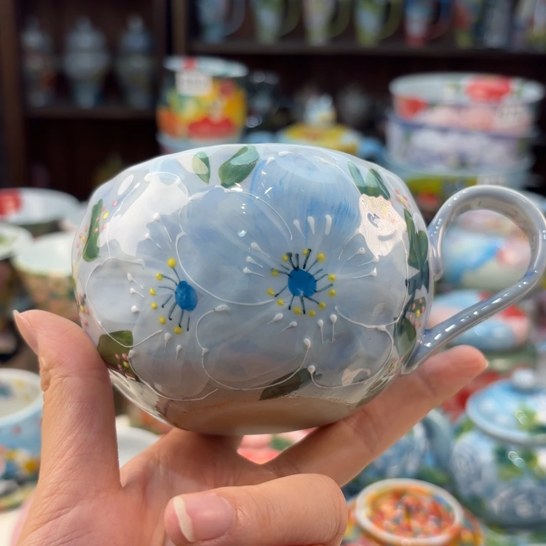 景德镇手绘高温釉下彩陶瓷茶具