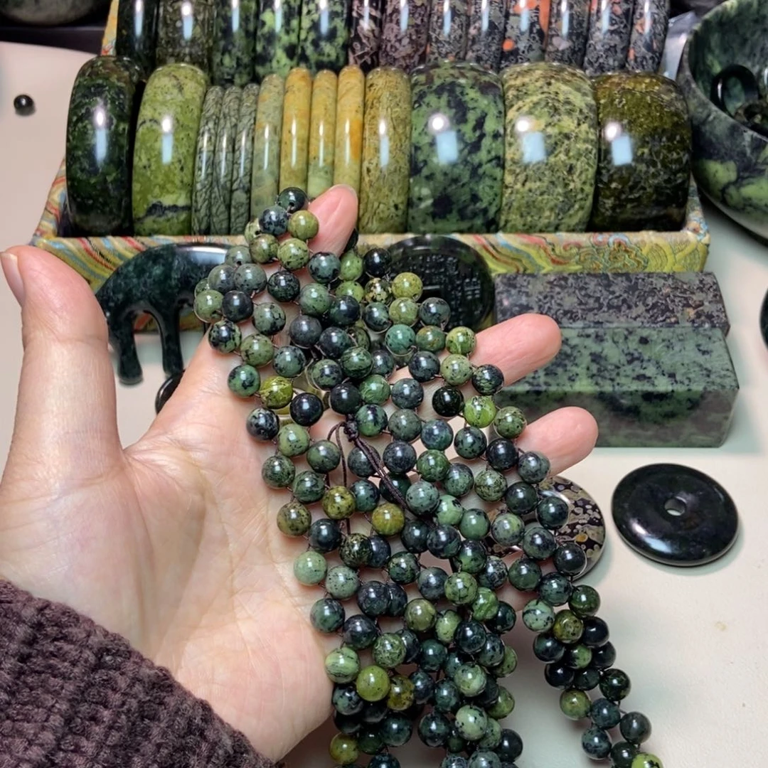 蛇纹石玉未镶嵌手链