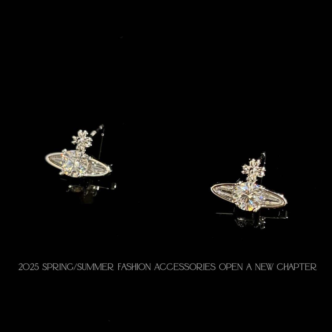 铜合金耳饰 镀K金 2025款C2404【环星光子】BOBAOLI 耳钉