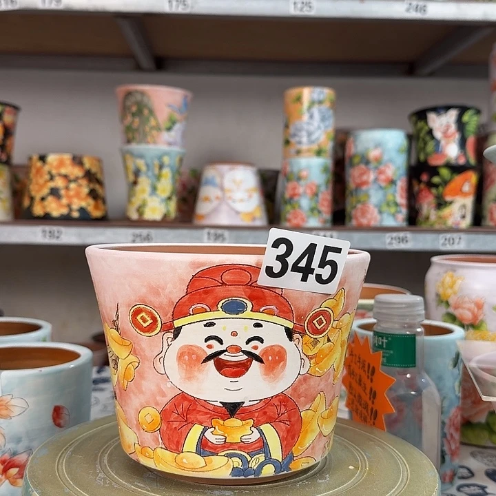 s****景德镇手绘多肉花盆