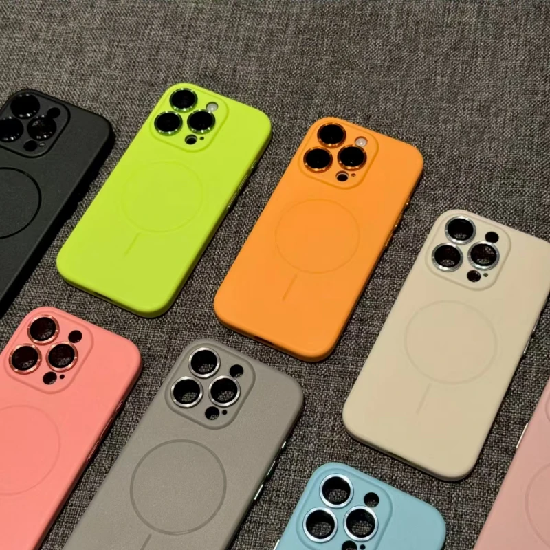 SMBLCE纯色柔彩TPU适用iPhone16promax磁吸手机壳苹果15/14/13/12