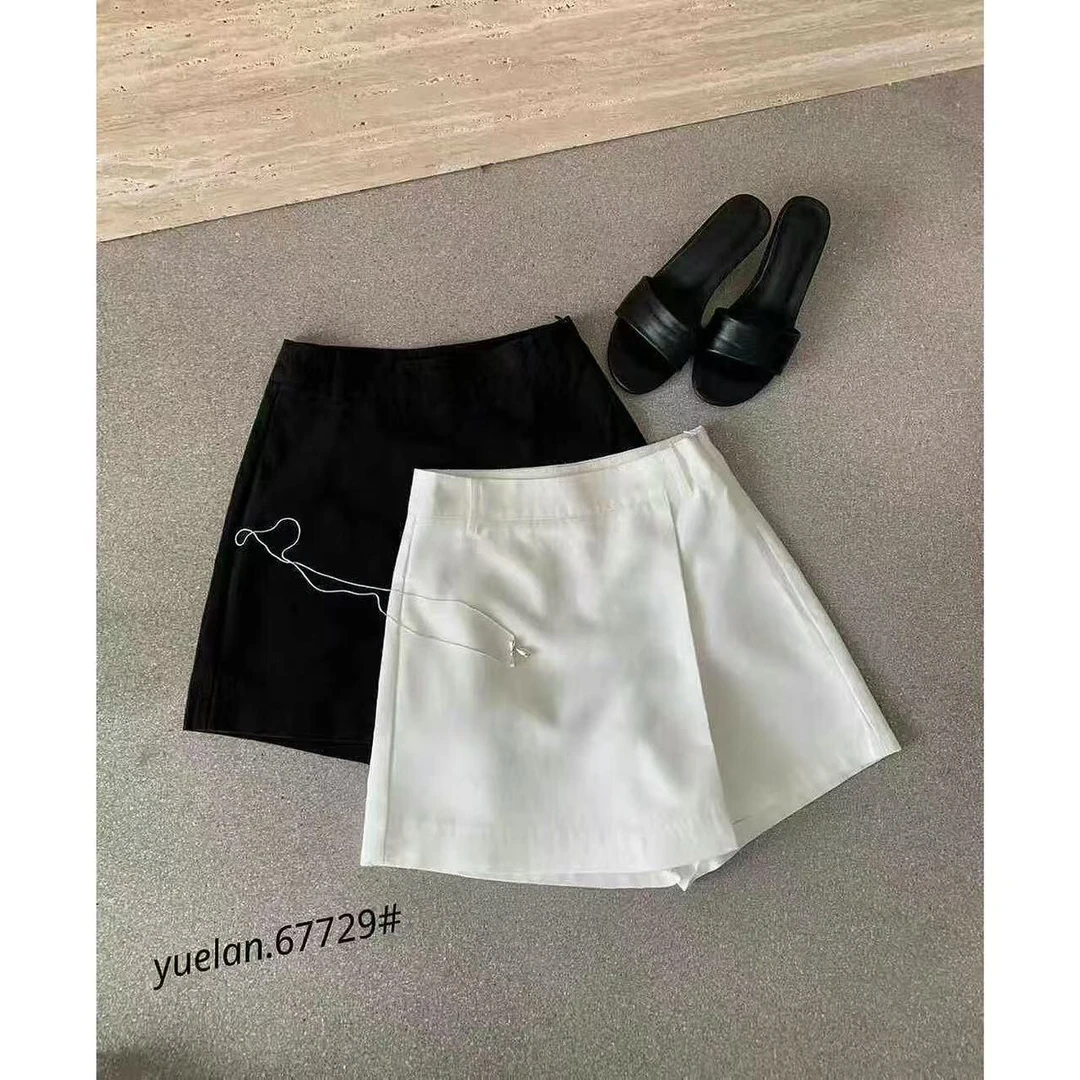 2025夏季不规则小众四面弹高腰显瘦设计感A版裙裤