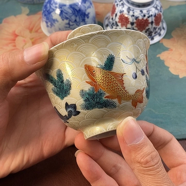 杯老****ᵂ现代景德镇全手工全手绘茶具168888