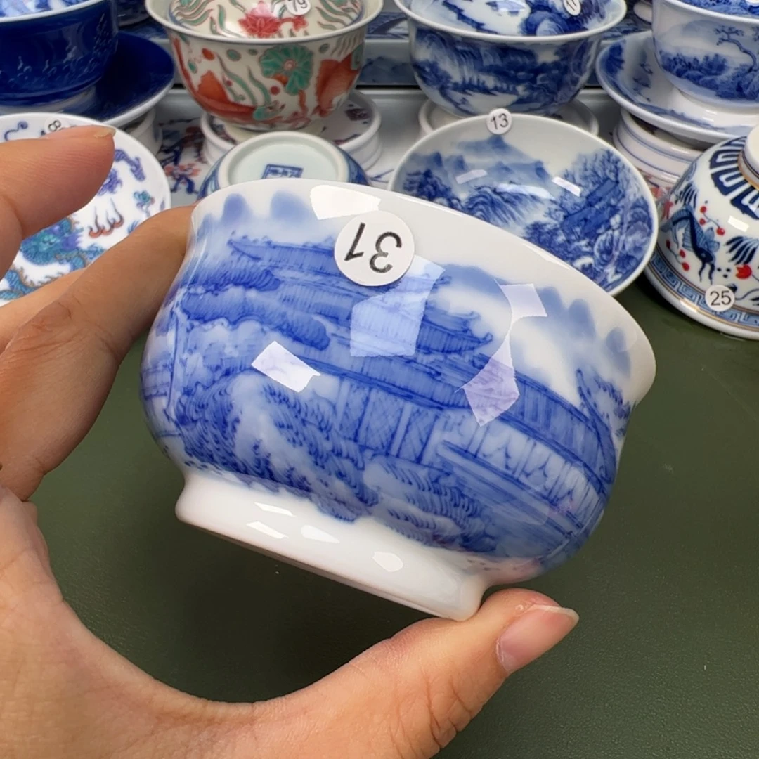 陶瓷景德镇纯手工纯手绘茶具木木31