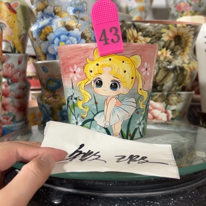 景德镇手绘花盆满38包邮偏远地区除外