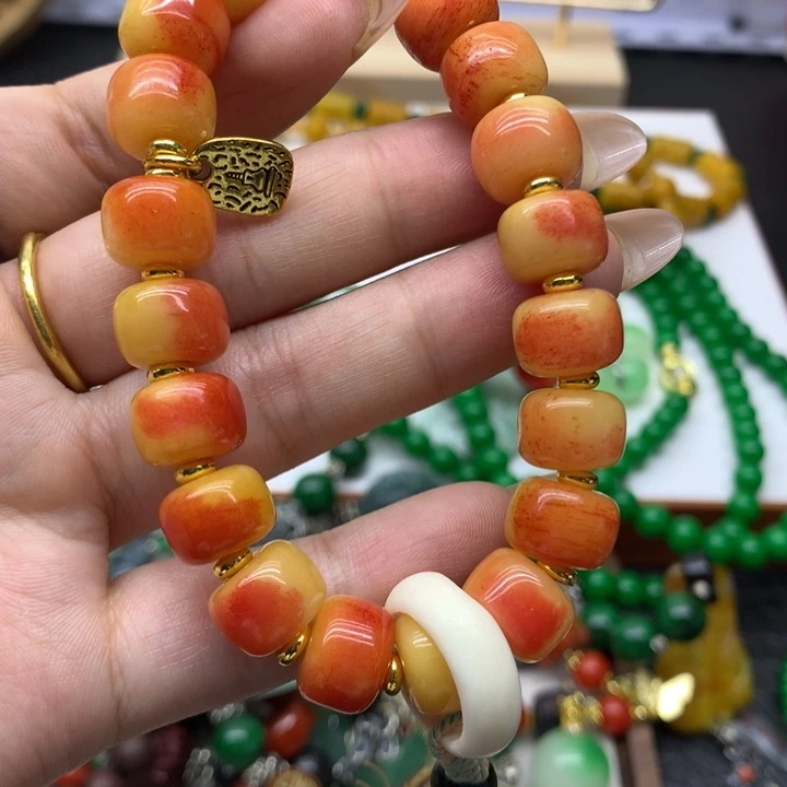 玛瑙/玉髓颈饰合金吊坠